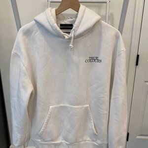 Urban Outfitters White Hoodie with Embroidered Text